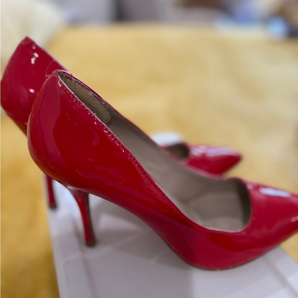 Steven By Steve Madden Glossy Red Heels